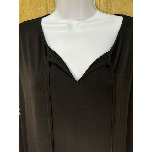 SUSAN GRAVER Blouse Women's Large Tunic Shirt Long Sleeve Stretch Studded - Picture 3 of 7